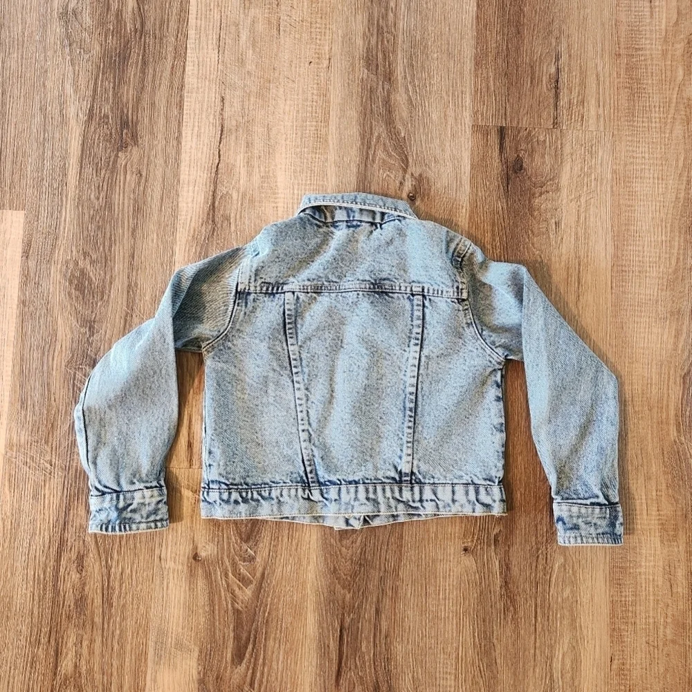 7 For All Mankind Distressed Denim Jean Jacket Kids Child Size 6